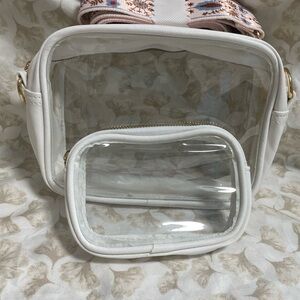 Clear White Women Bag Set